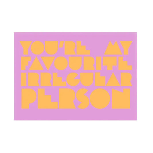 irregular sleep pattern greeting card A6