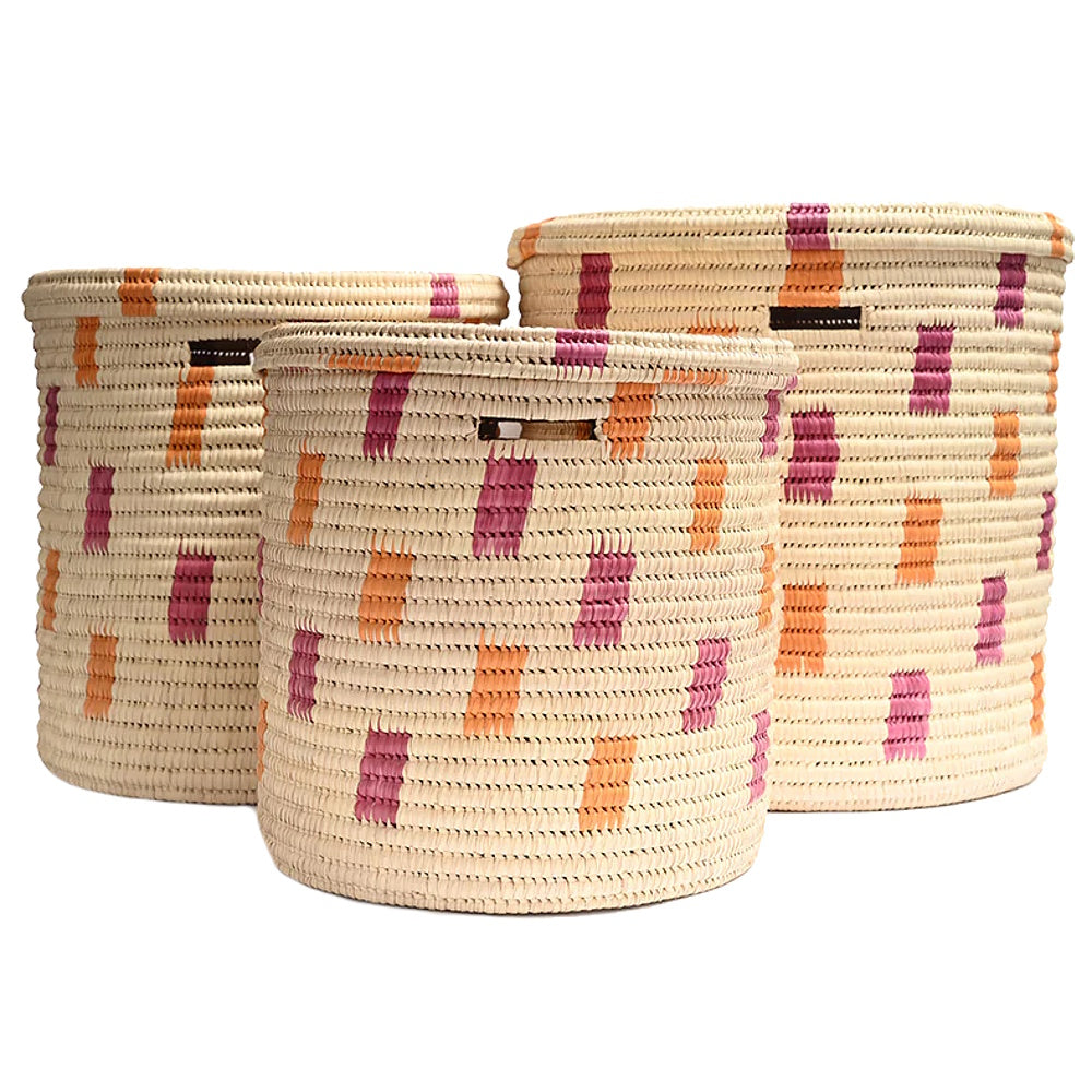 basket room Madoadoa woven baskets