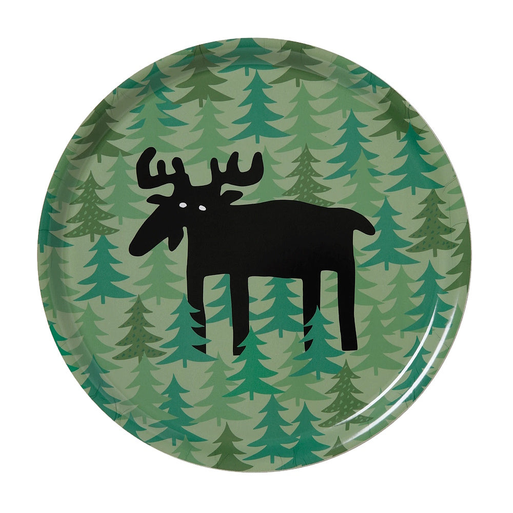 Bengt & Lotta 31cm round tray moose migration