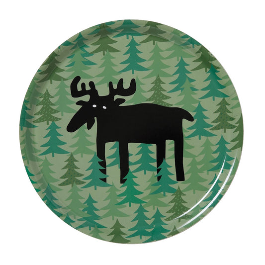 Bengt & Lotta 31cm round tray moose migration