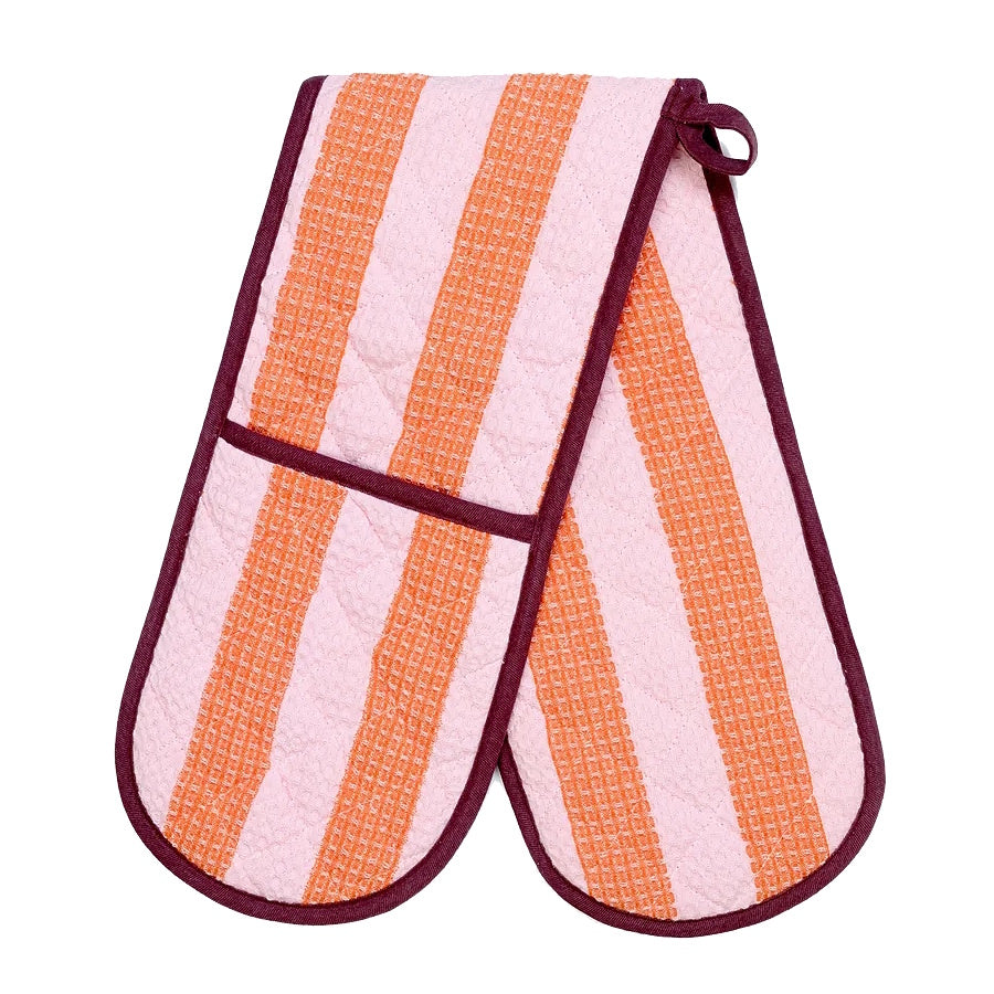 Sophie Home oven gloves striped pink