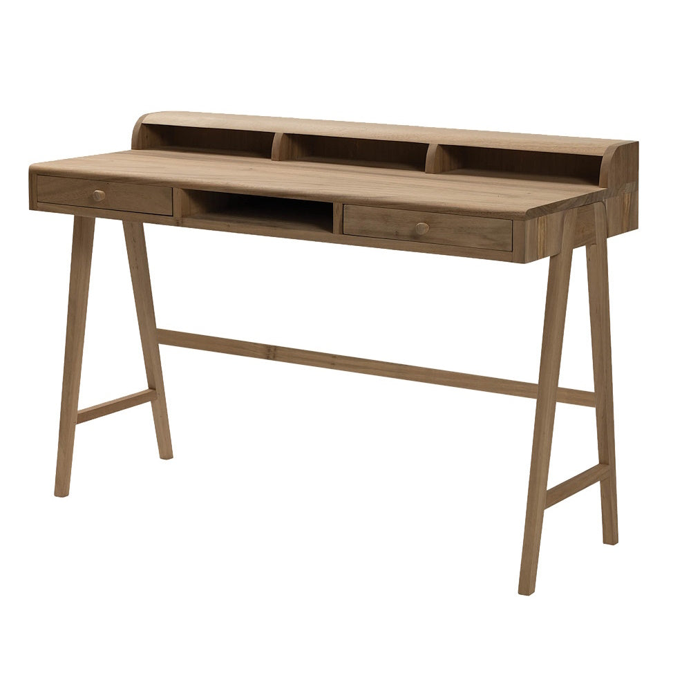 pelican desk natural hardwood