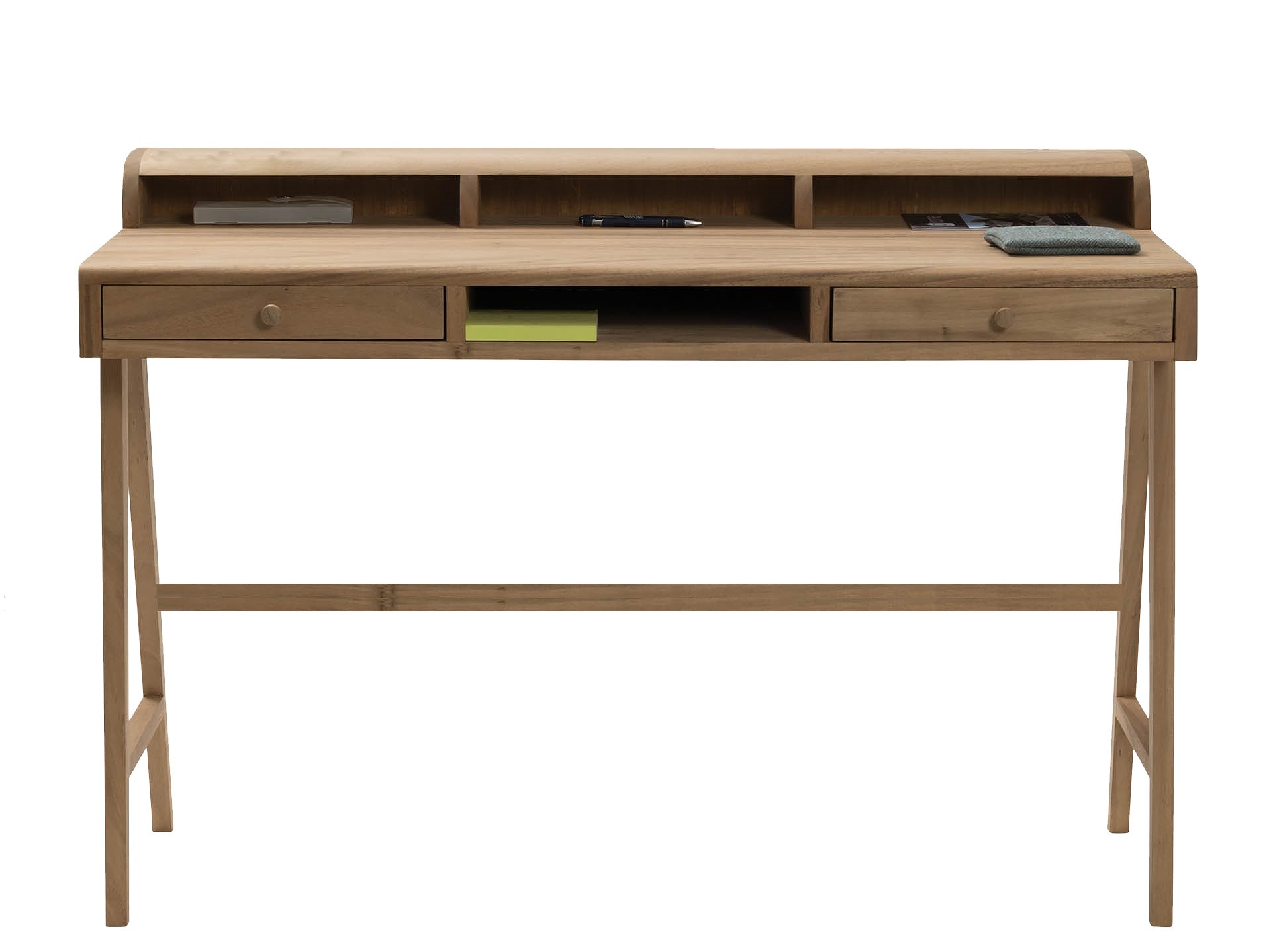 pelican desk natural hardwood