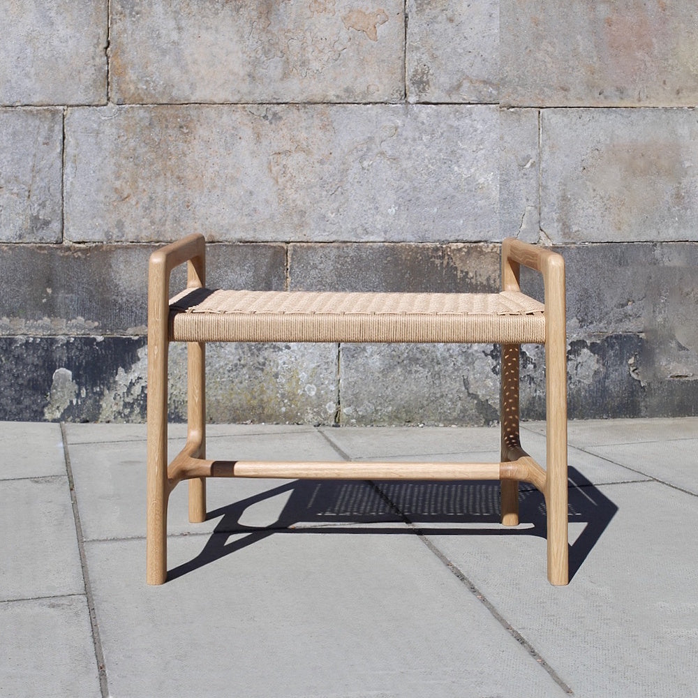 pirmil mini bench oak & paper cord