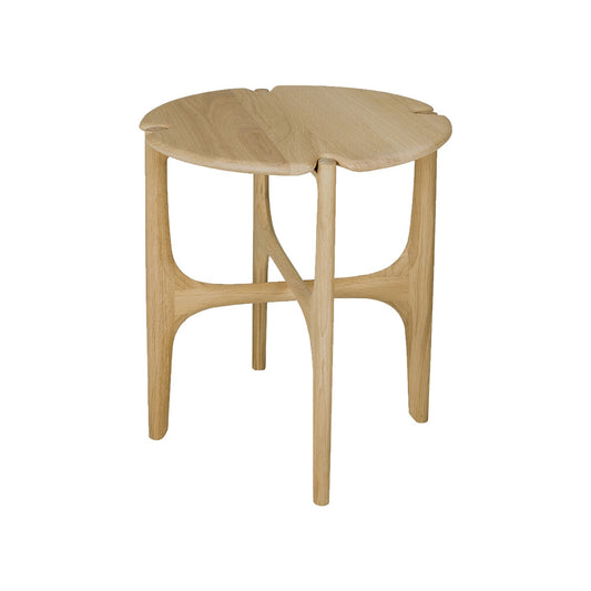Ethnicraft pi round side table in oiled oak