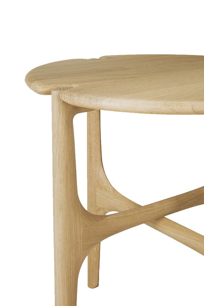 Ethnicraft pi round side table in oiled oak