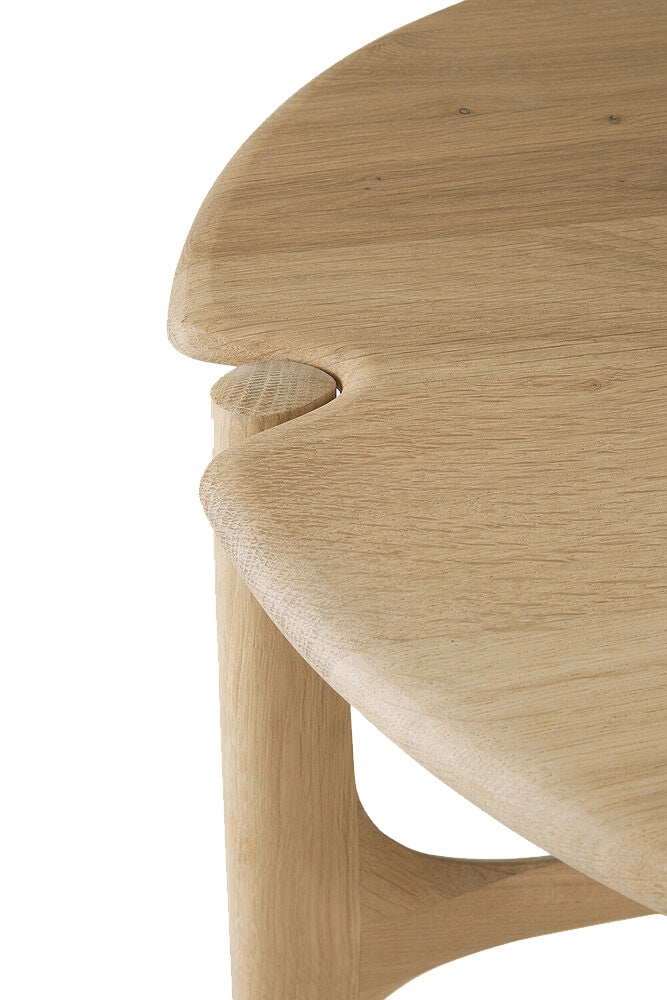 Ethnicraft pi round side table in oiled oak