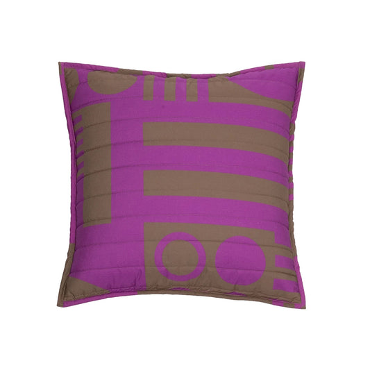irregular sleep pattern quilted cushion cover grape