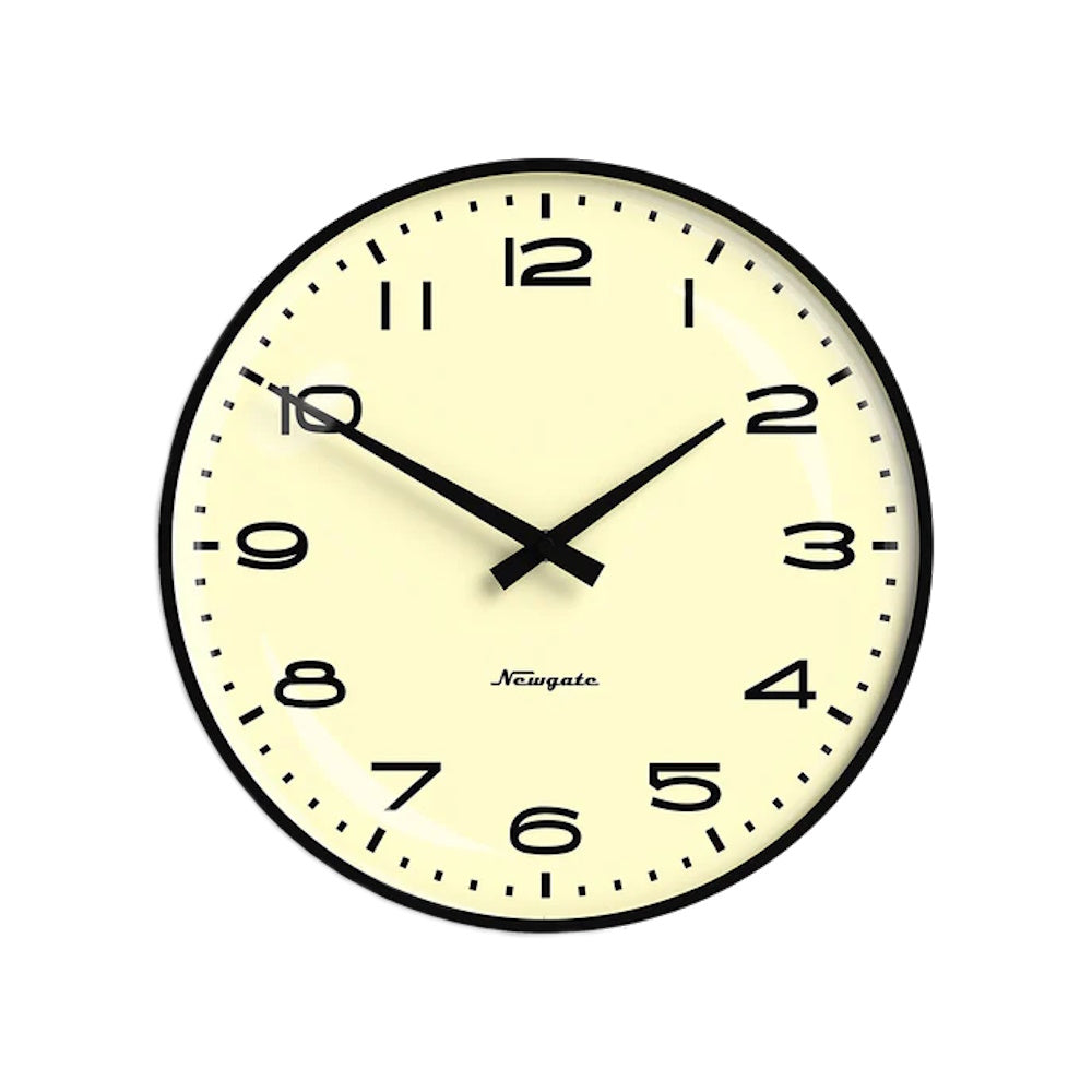 radio city wall clock black