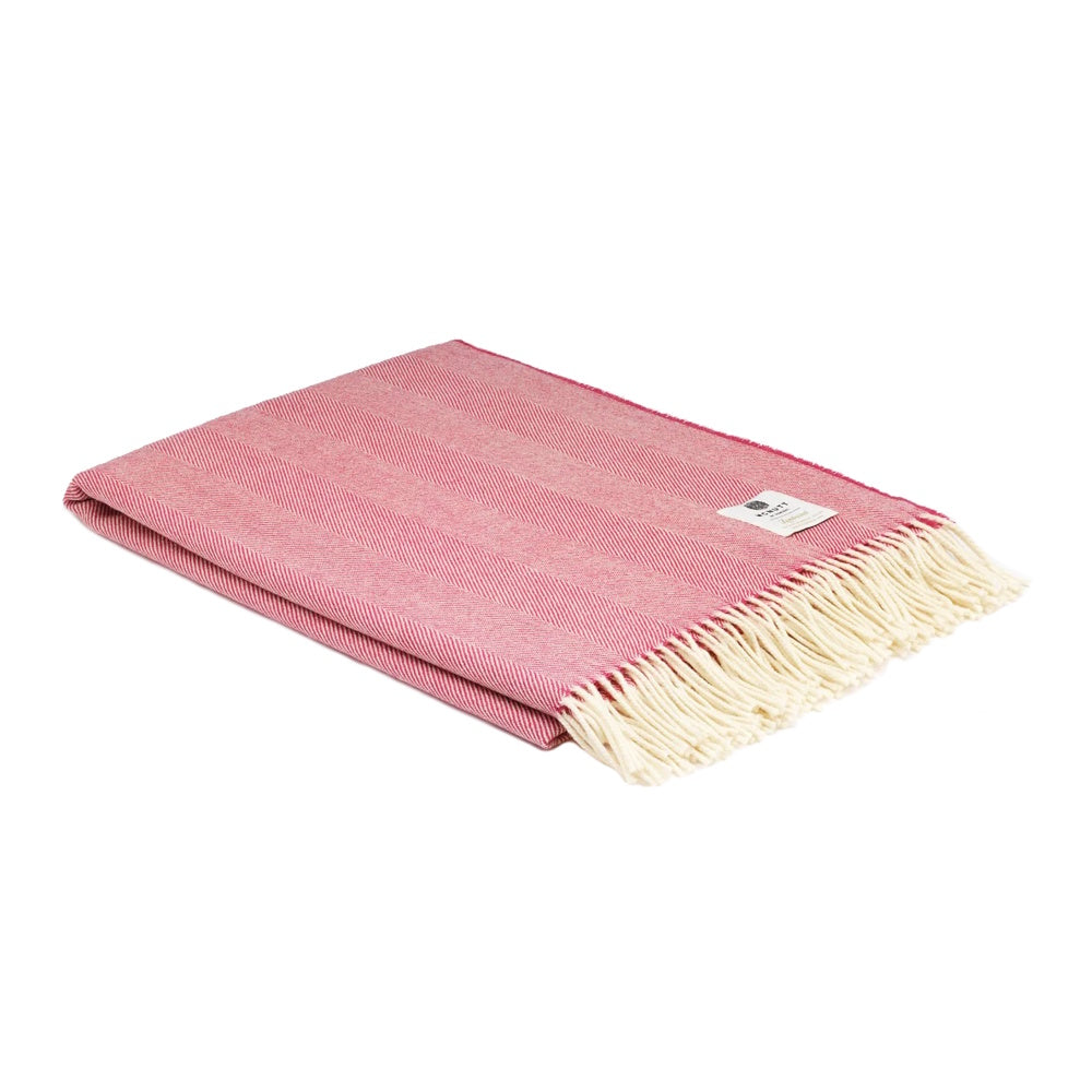 Raspberry Rose Herringbone