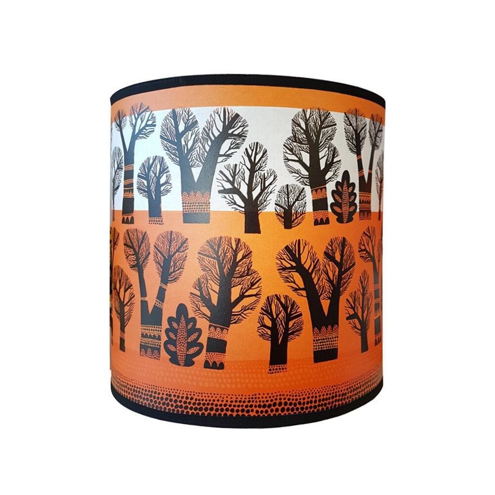 lampshade trees orange