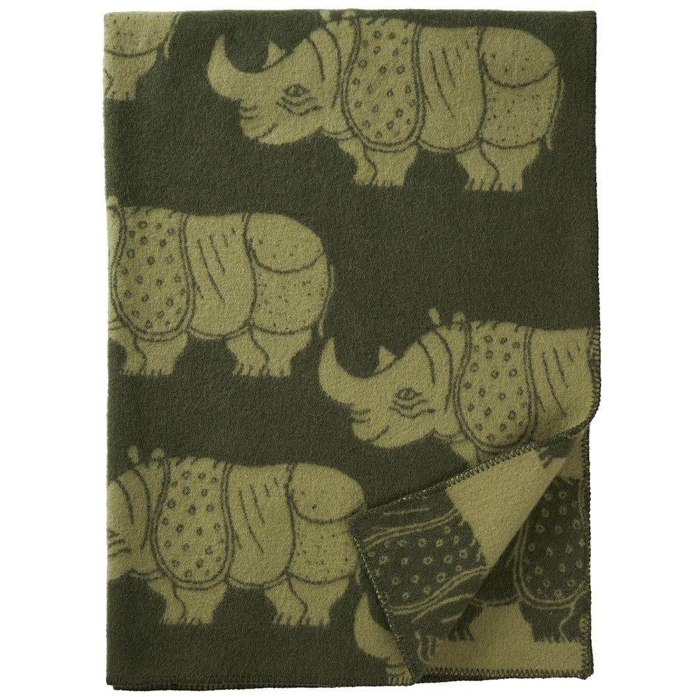 klippan rhino blanket green