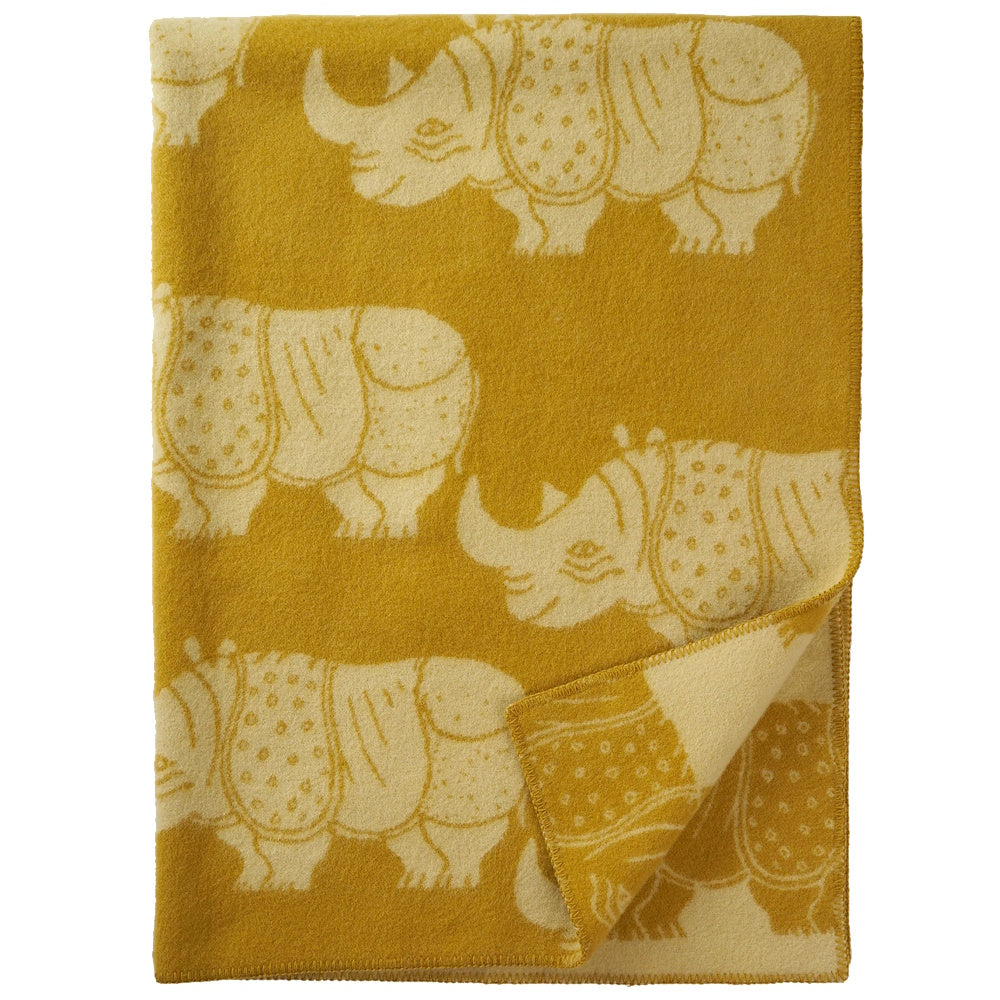 klippan rhino blanket yellow