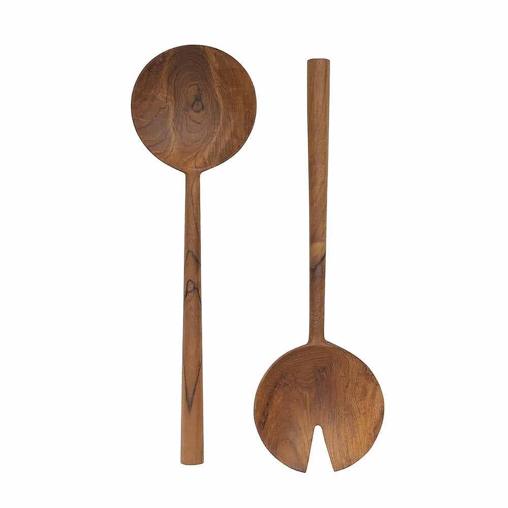 originalhome salad servers set of 2 teak