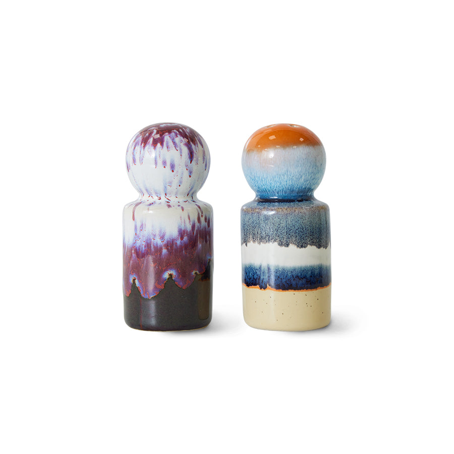 HKLIVING 70s Ceramics: Pepper & Salt Jar - 'Stargaze'