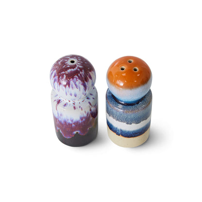 HKLIVING 70s Ceramics: Pepper & Salt Jar - 'Stargaze'