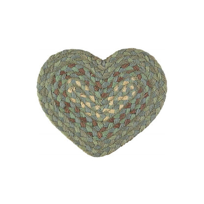 heart coaster jute seaspray