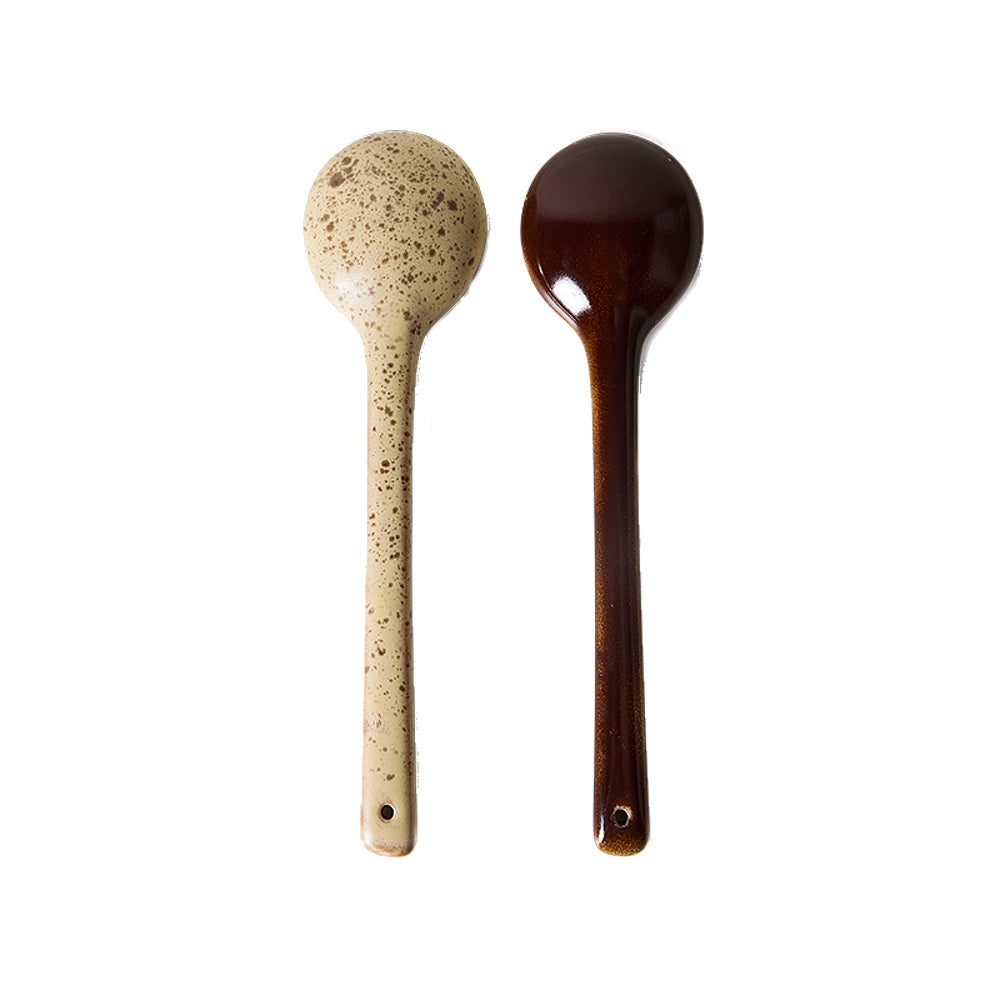 hk living ceramic spoons set of 2 hills