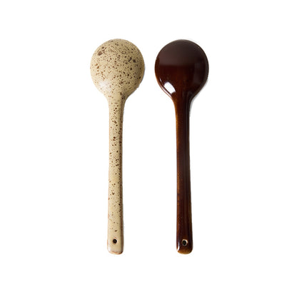 hk living ceramic spoons set of 2 hills