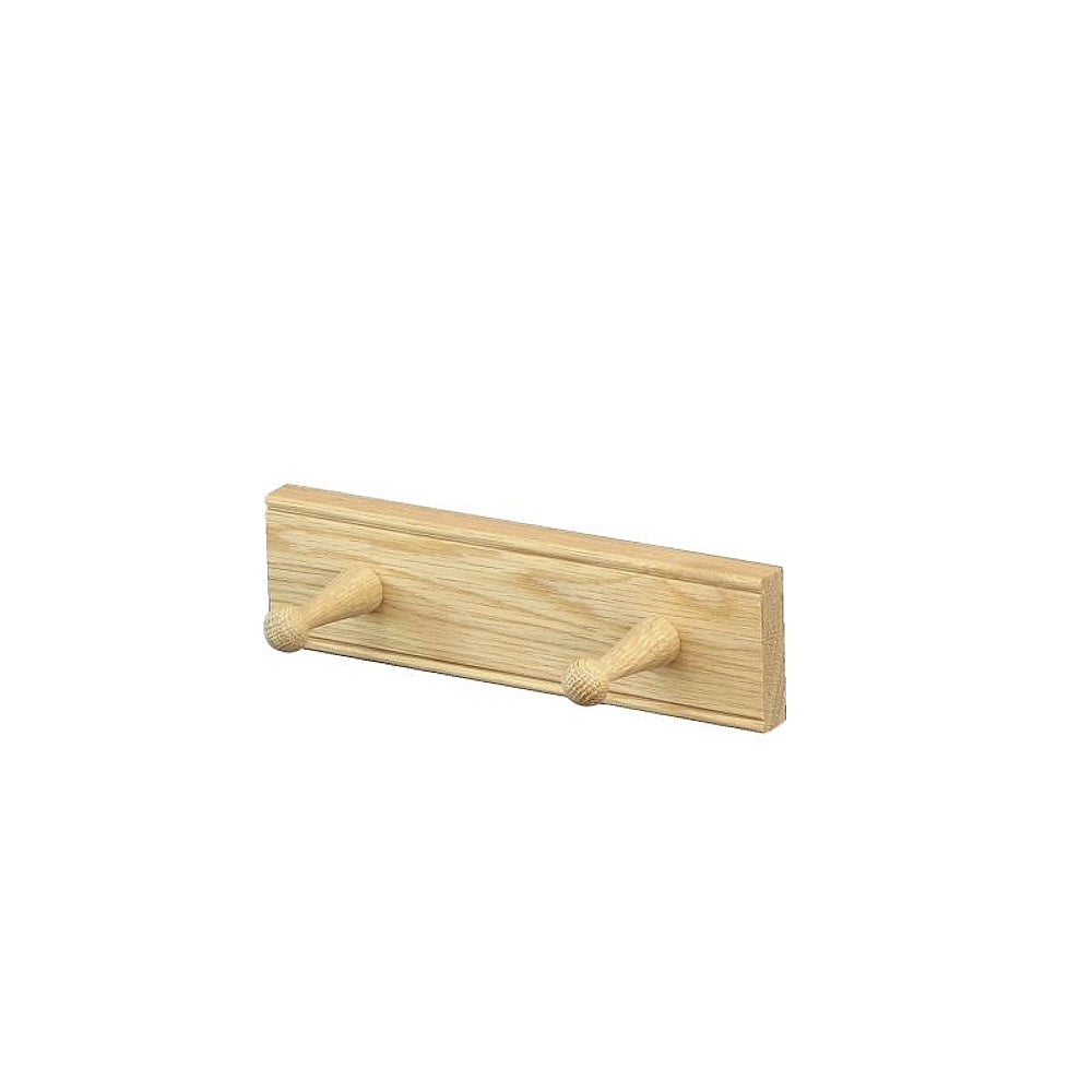 shaker oak 2 peg rack