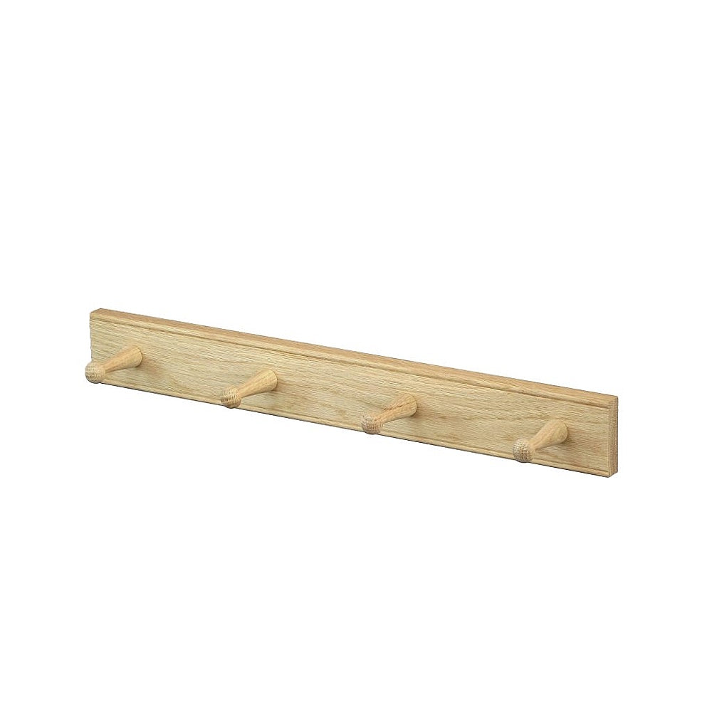 shaker oak 4 peg rack