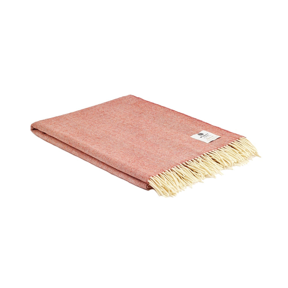 Merino Wool Throw - Spotted Terracotta