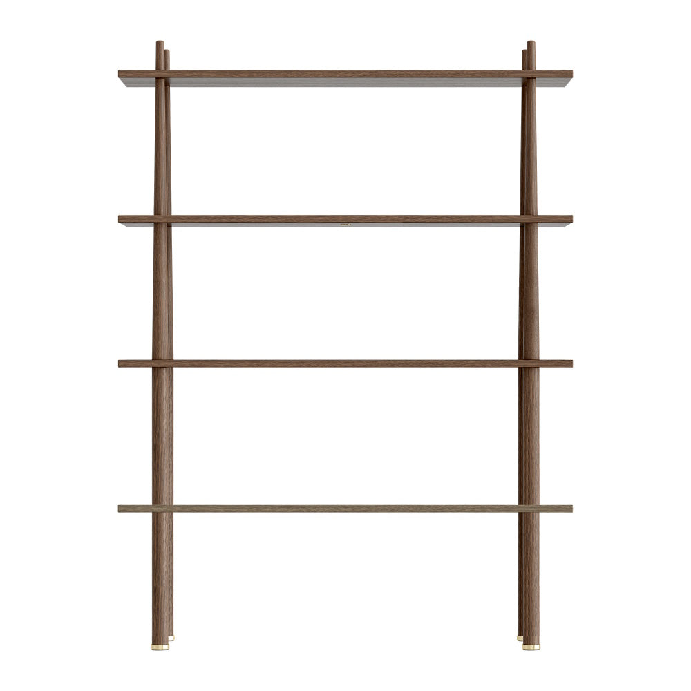 stories oak shelving dark