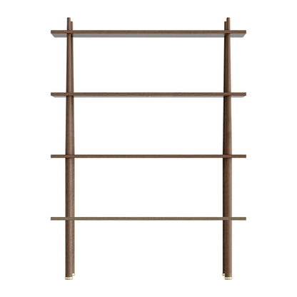 stories oak shelving dark