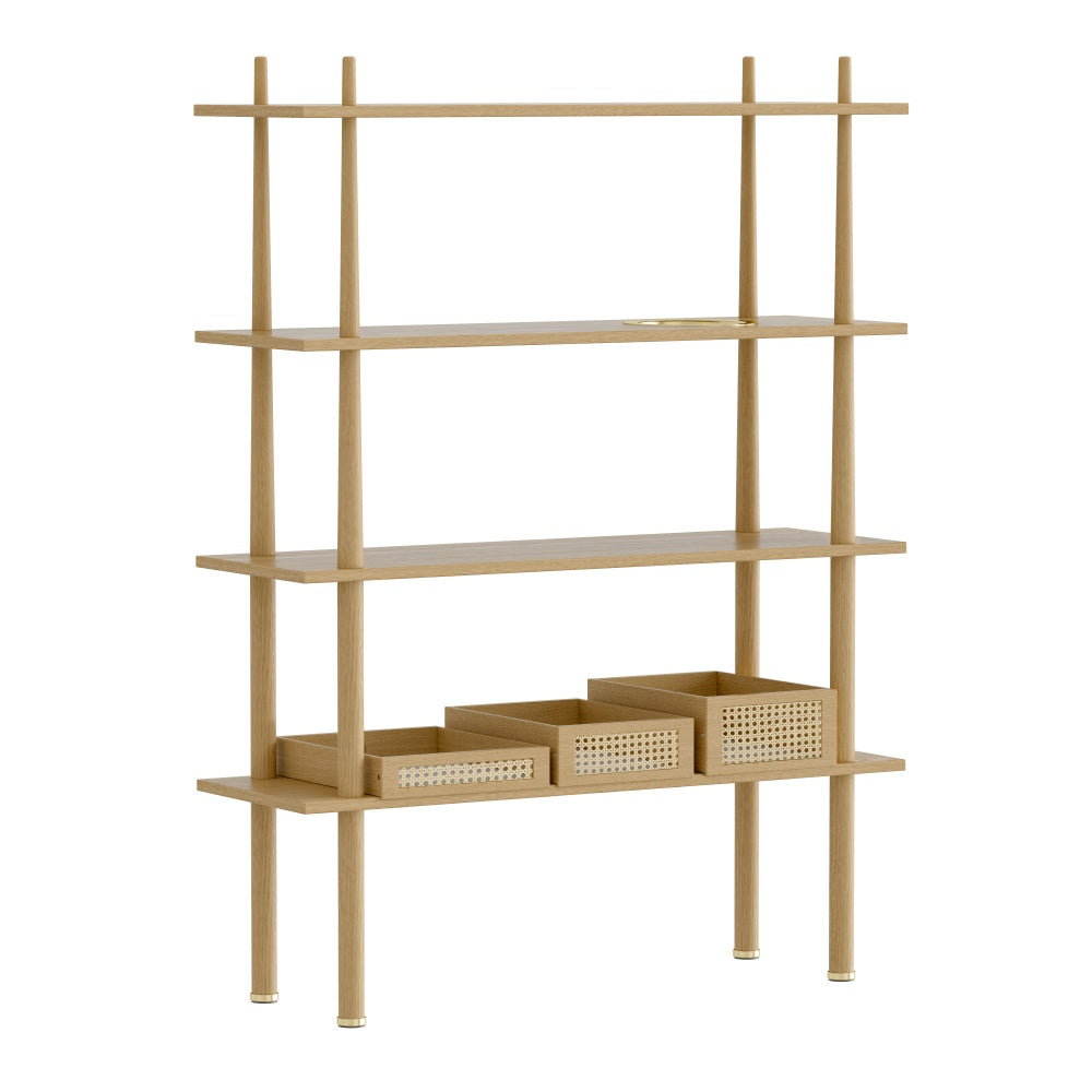 stories oak shelving