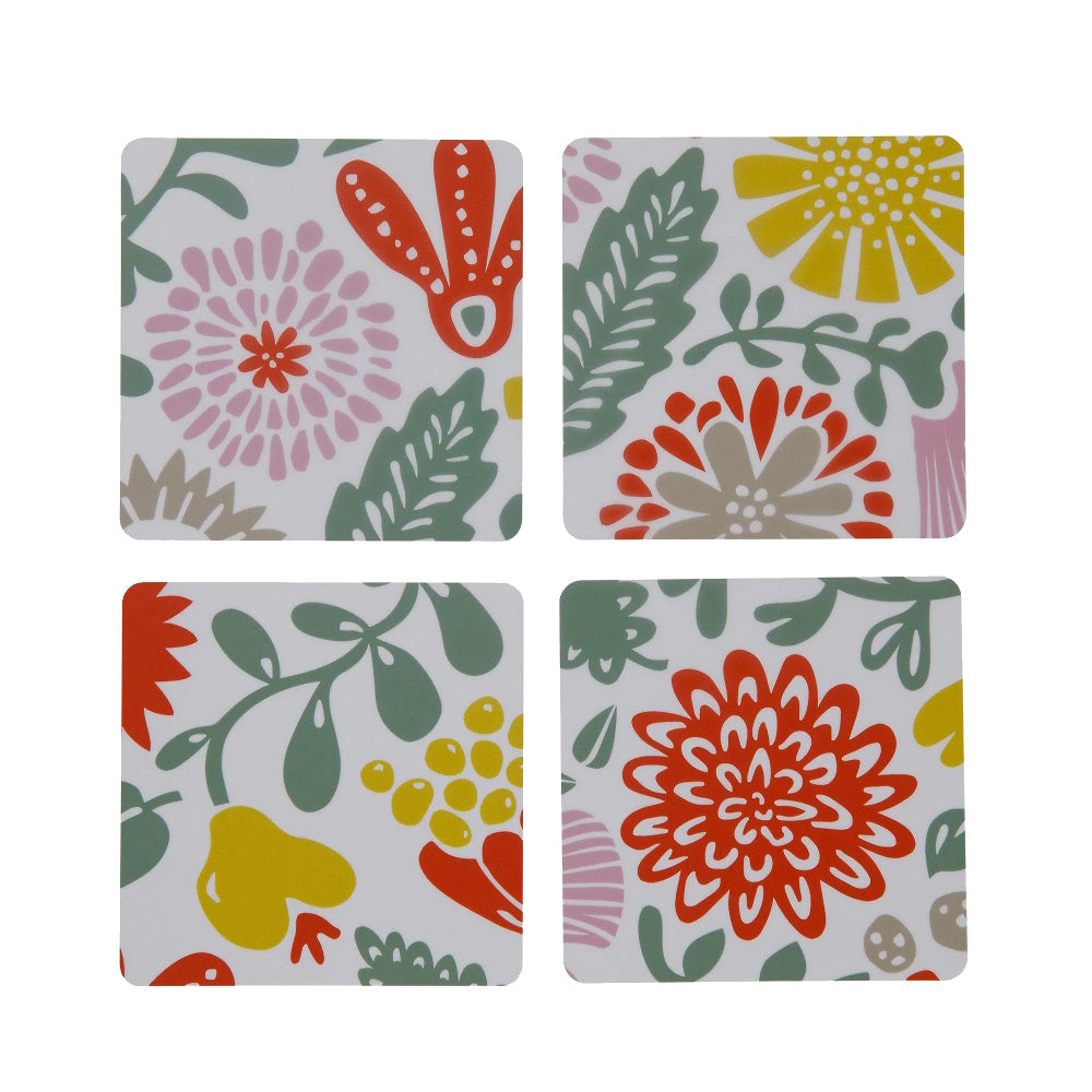 Set of 4 coasters summer