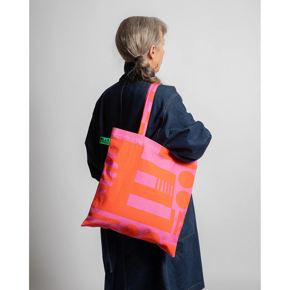 irregular sleep pattern paradox tote bag hot pink