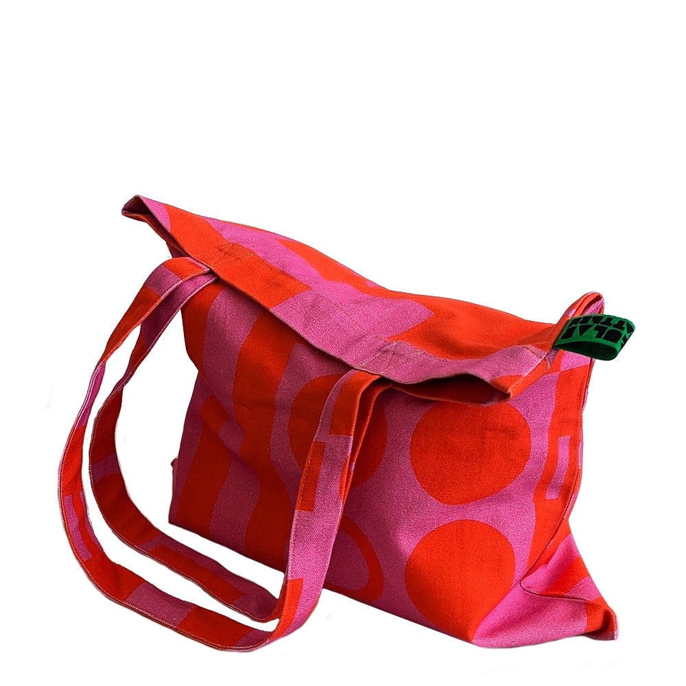 irregular sleep pattern paradox tote bag hot pink