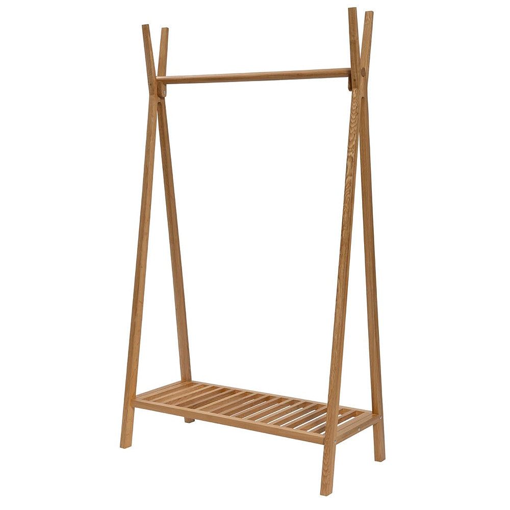 totem clothes & shoe rail oak