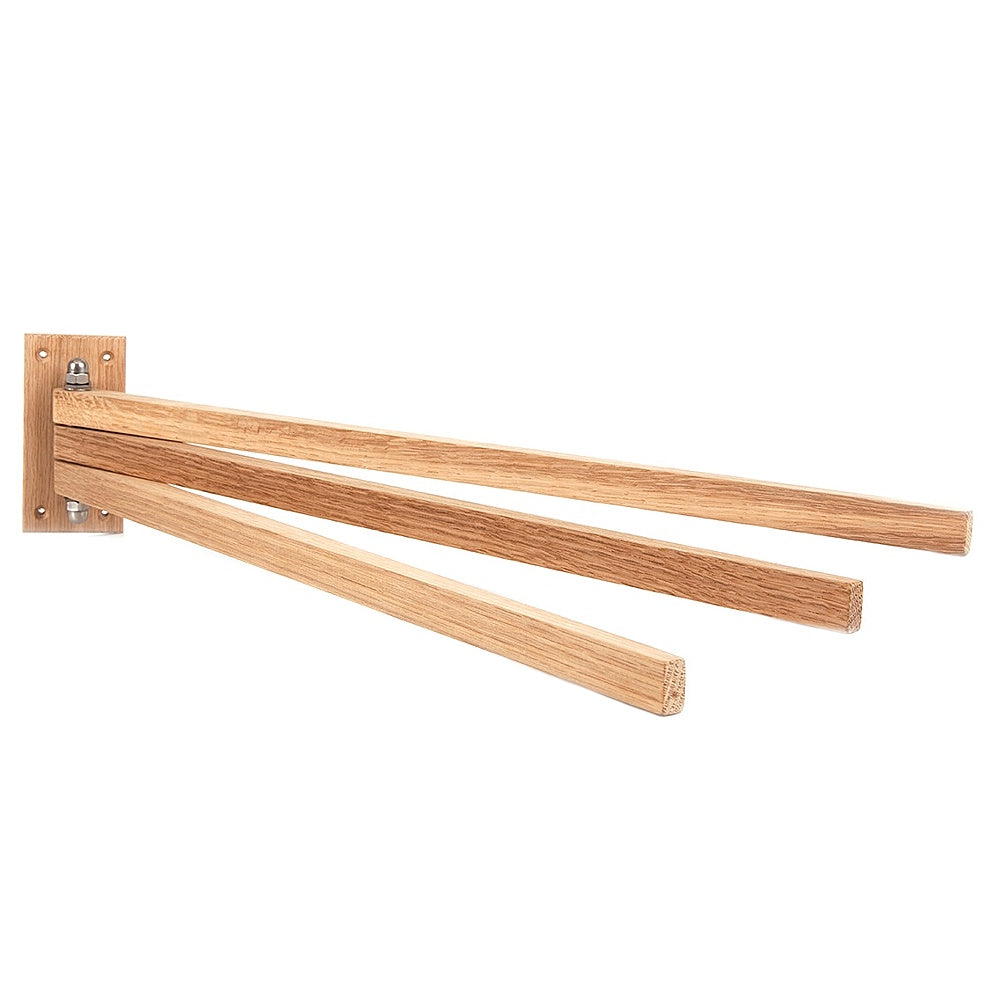 iris hantverk towel drying rack oak