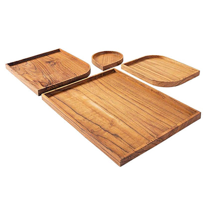 originalhome ratio serving tray set of 5 teak