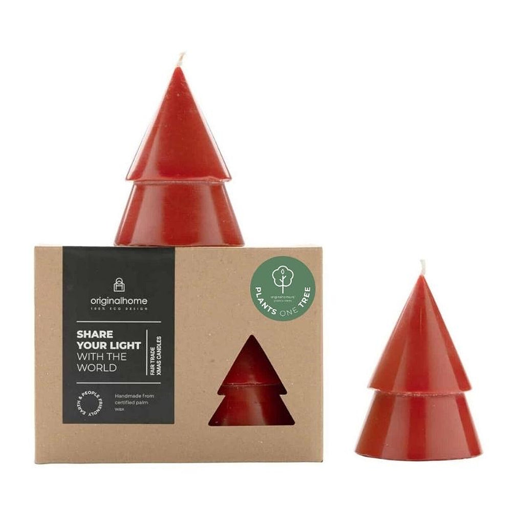 originalhome tree candle warm red