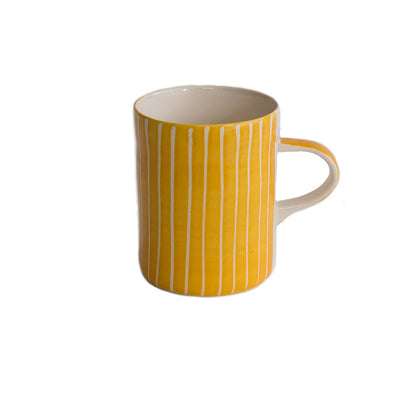 Demi Sgraffito Stripe Mugs