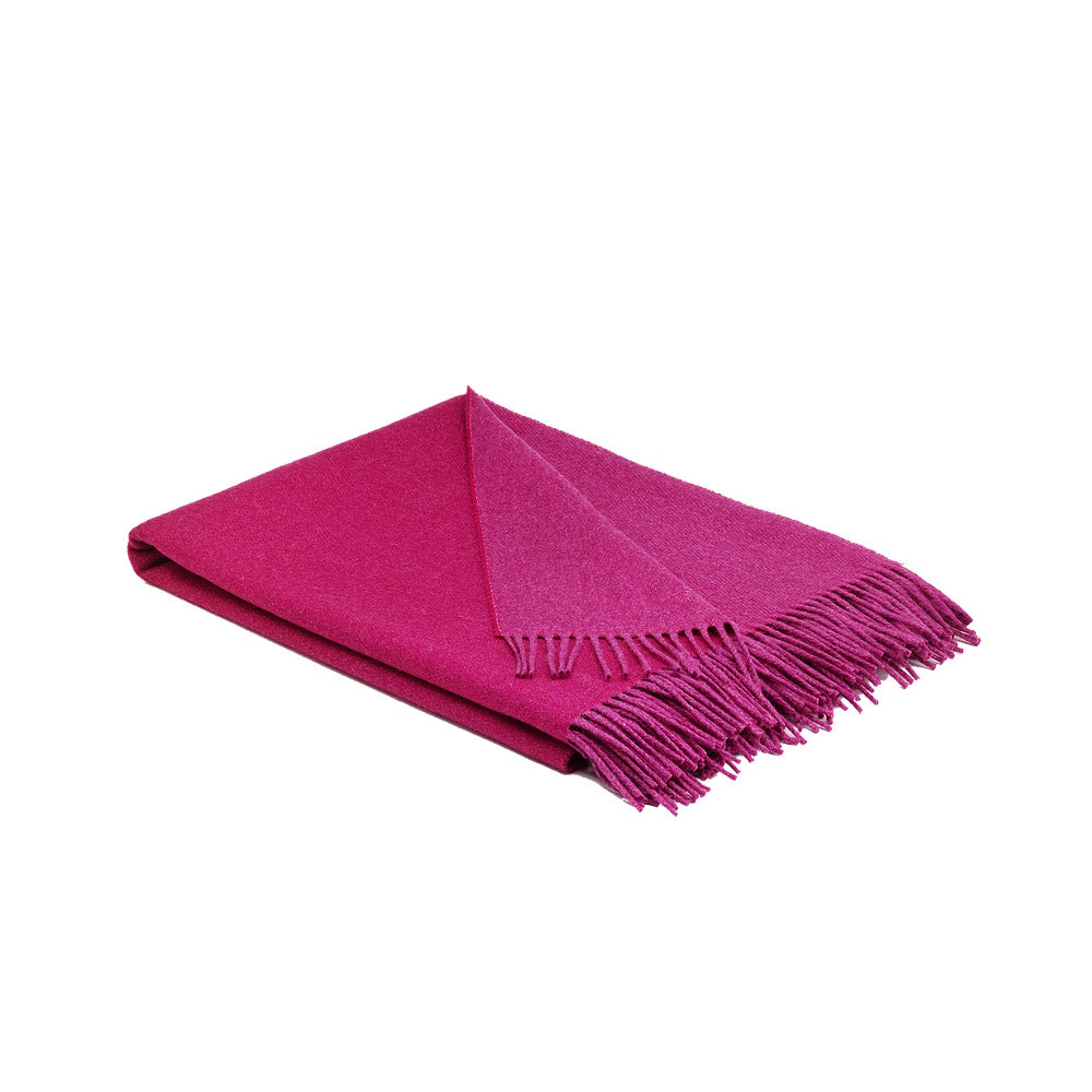 Merino Wool Throw - Very Berry